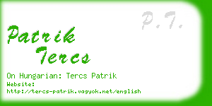 patrik tercs business card